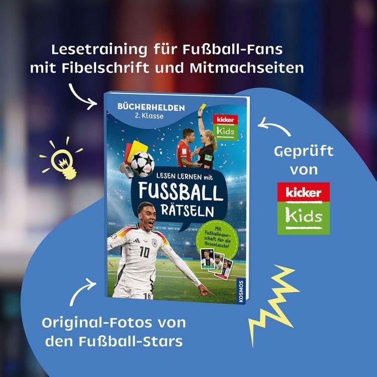Produktbild: Kicker Kids, Lesen lernen mit Fu&szlig;ballr&auml;tseln,