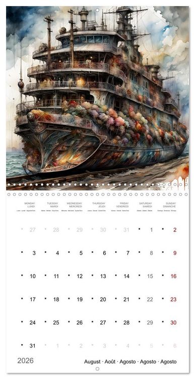 Produktbild: De la m&eacute;canique po&eacute;tique (Calendrier mural carr&eacute; 2026 30x30 cm) Calendrier double avec une page pour vos prises de notes