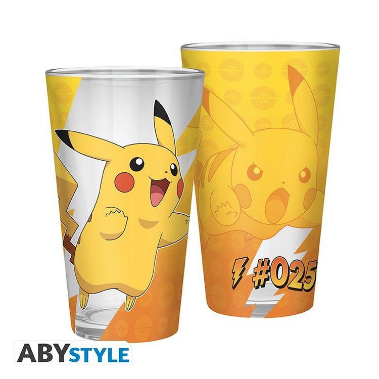 Produktbild: POKEMON - Large Glass Premium - 400ml - Pikachu foil