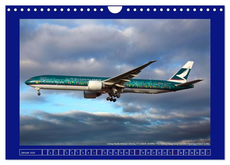 Produktbild: Bunte Airliner (Wandkalender 2026 DIN A4 quer), CALVENDO Monatskalender
