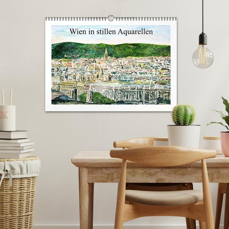 Produktbild: Wien in stillen Aquarellen (Wandkalender 2026 DIN A3 quer), CALVENDO Monatskalender