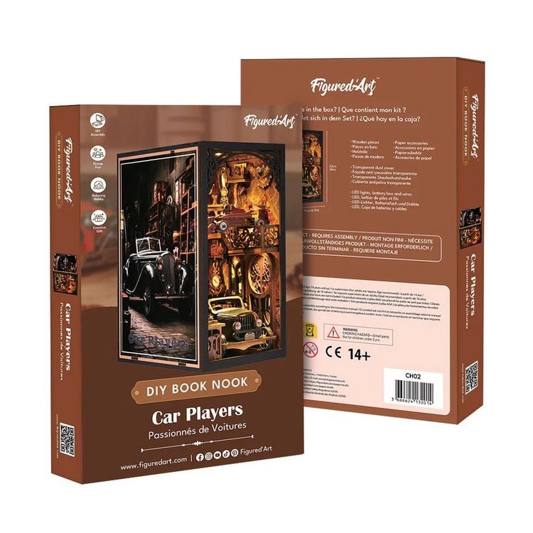 Produktbild: FiguredArt CH02 - DIY Book Nook, Vintage Garage, Puzzle 255 Teile, Miniatur-Diorama