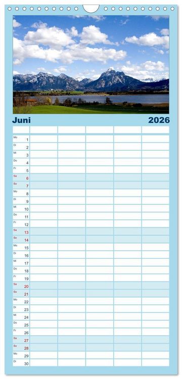 Produktbild: Familienplaner 2026 - Hopfensee - Riviera des Allg&auml;us mit 5 Spalten (Wandkalender, 21 x 45 cm) CALVENDO