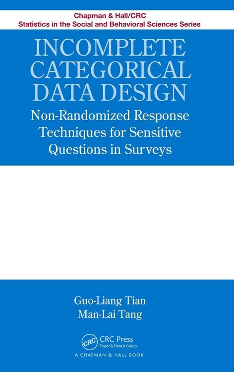 Produktbild: Incomplete Categorical Data Design