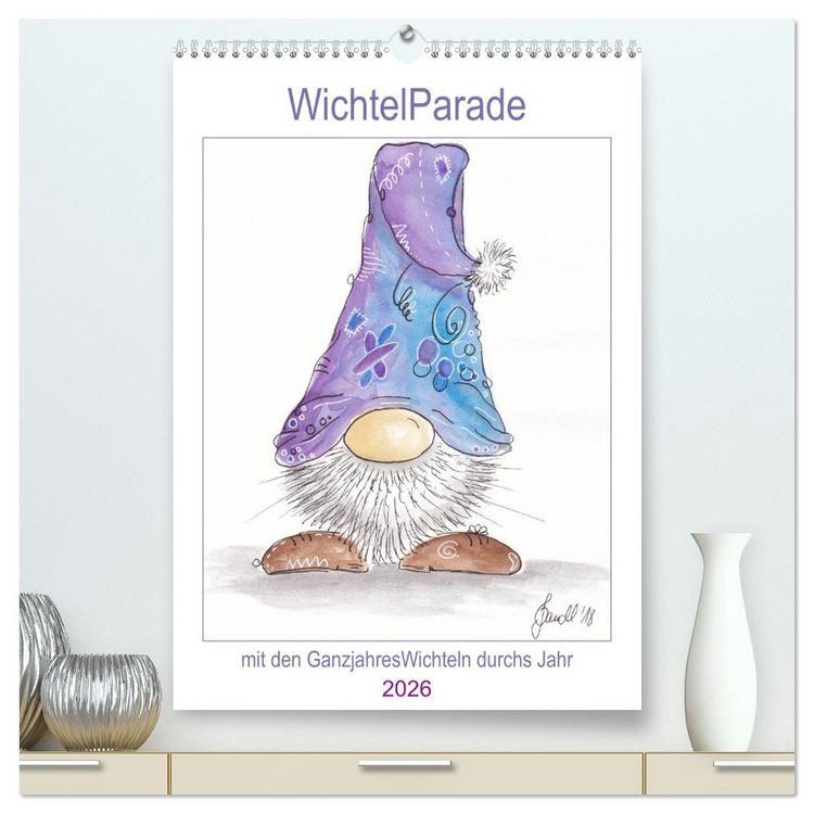 Produktbild: WichtelParade (hochwertiger Premium Wandkalender 2026 DIN A2 hoch), Kunstdruck in Hochglanz