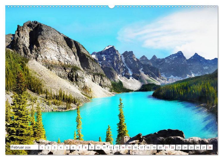 Produktbild: Kanada, Touristenziele in Alberta und British Columbia (hochwertiger Premium Wandkalender 2026 DIN A2 quer), Kunstdruck in Hochglanz