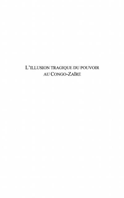Produktbild: Illusion tragique du pouvoir au congo-za