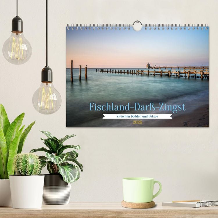 Produktbild: Fischland-Dar&szlig;-Zingst - Zwischen Bodden und Ostsee (Wandkalender 2026 DIN A4 quer), CALVENDO Monatskalender