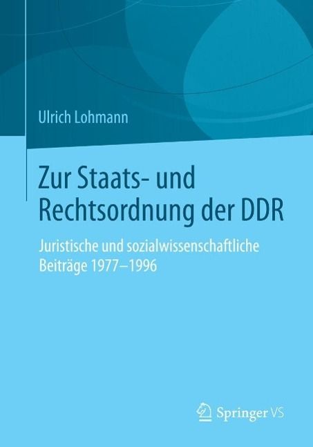 Produktbild: Zur Staats- und Rechtsordnung der DDR