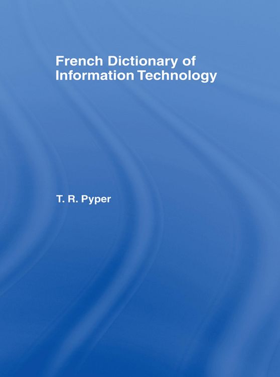 Produktbild: French Dictionary of Information Technology
