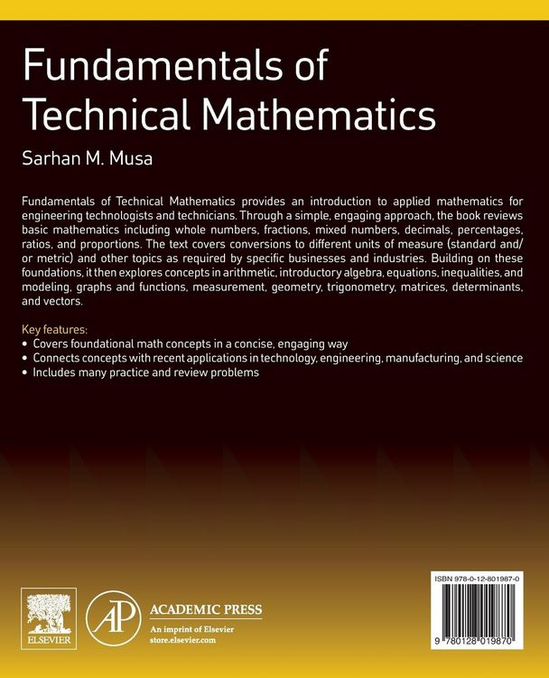 Produktbild: Fundamentals of Technical Mathematics