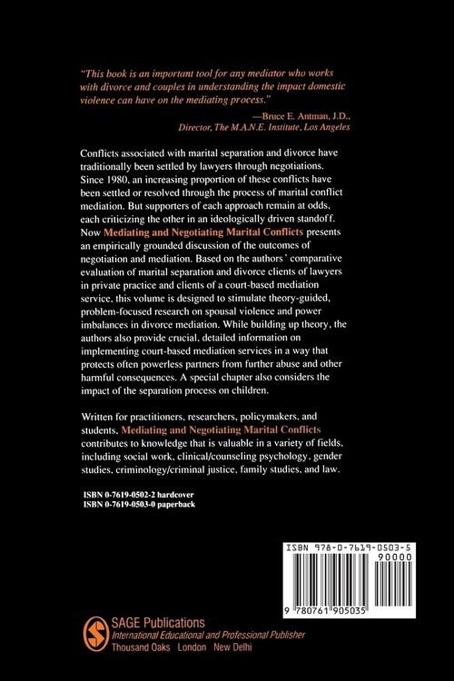 Produktbild: Mediating and Negotiating Marital Conflicts