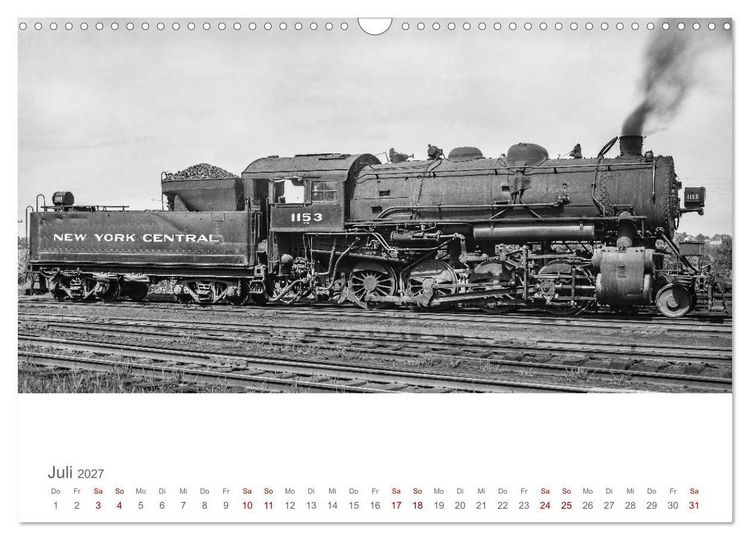 Produktbild: US-Dampflokomotiven (Wandkalender 2027 DIN A3 quer), CALVENDO Monatskalender