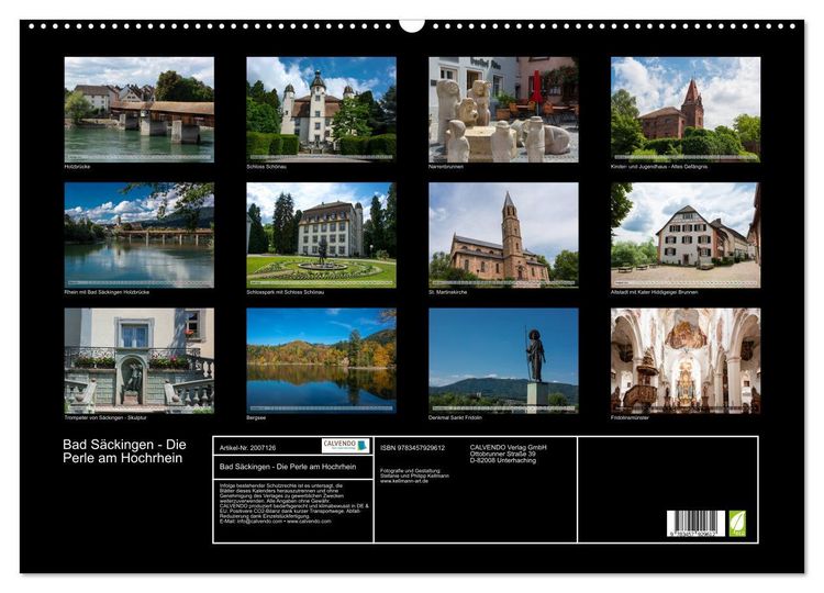 Produktbild: Bad S&auml;ckingen - Die Perle am Hochrhein (Wandkalender 2026 DIN A2 quer), CALVENDO Monatskalender