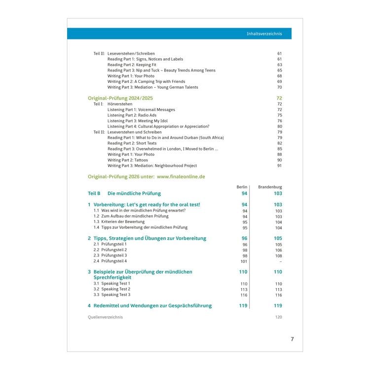Produktbild: FiNALE - Pr&uuml;fungstraining Mittlerer Schulabschluss, Fachoberschulreife, Erweiterte Berufsbildungsreife Berlin und Brandenburg