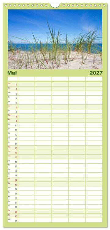 Produktbild: Familienplaner 2027 - Sonne, Strand & Meer mit 5 Spalten (Wandkalender, 21 x 45 cm) CALVENDO
