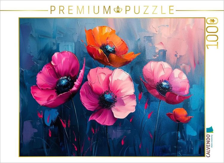 Produktbild: CALVENDO Puzzle Mohnblumen | 1000 Teile Lege-Gr&ouml;&szlig;e 64x48cm Foto-Puzzle f&uuml;r gl&uuml;ckliche Stunden