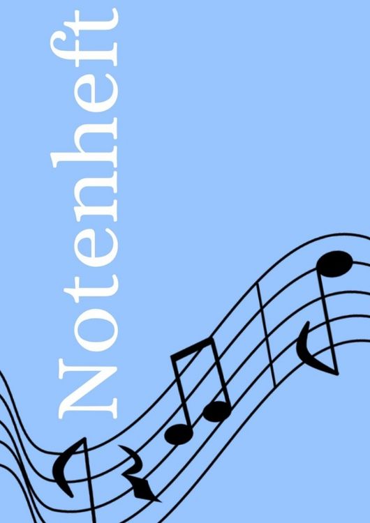 Produktbild: Notenheft: DIN A4 Notenlinienheft | 44 Seiten mit 12 Notenzeilen / Systeme pro Blatt | Papier 90g/m&sup2; | Musikheft mit Notenlinien