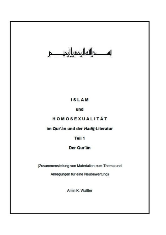 Produktbild: Islam und Homosexualit&auml;t im Qur'&acirc;n und der Had&icirc;t-Literatur