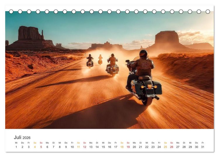 Produktbild: Zeitreise auf Asphalt (Tischkalender 2026 DIN A5 quer), CALVENDO Monatskalender
