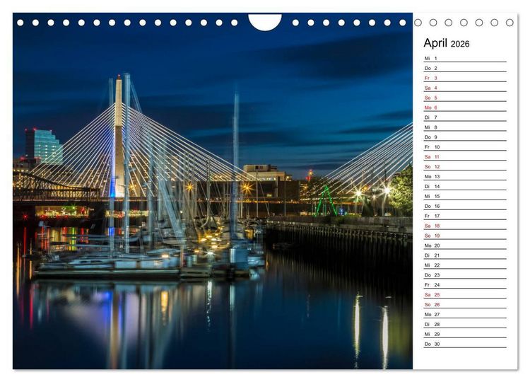 Produktbild: Stadtansichten aus Boston (Wandkalender 2026 DIN A4 quer), CALVENDO Monatskalender