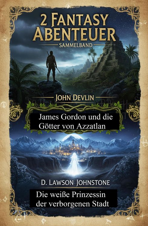 Produktbild: 2 Fantasy Abenteuer: James Gordon und die G&ouml;tter von Azzatlan / Die wei&szlig;e Prinzessin der verborgenen Stadt