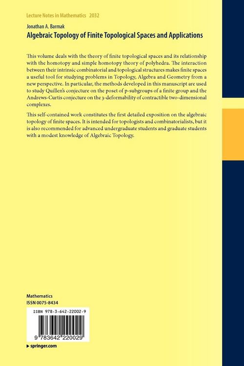 Produktbild: Algebraic Topology of Finite Topological Spaces and Applications