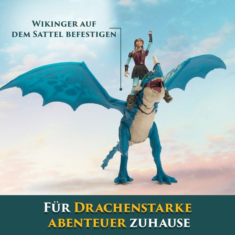 Produktbild: Drachenz&auml;hmen leicht gemacht - Wikinger & Drachen Actionfiguren-Set, Sturmpfeil & Astrid&nbsp;