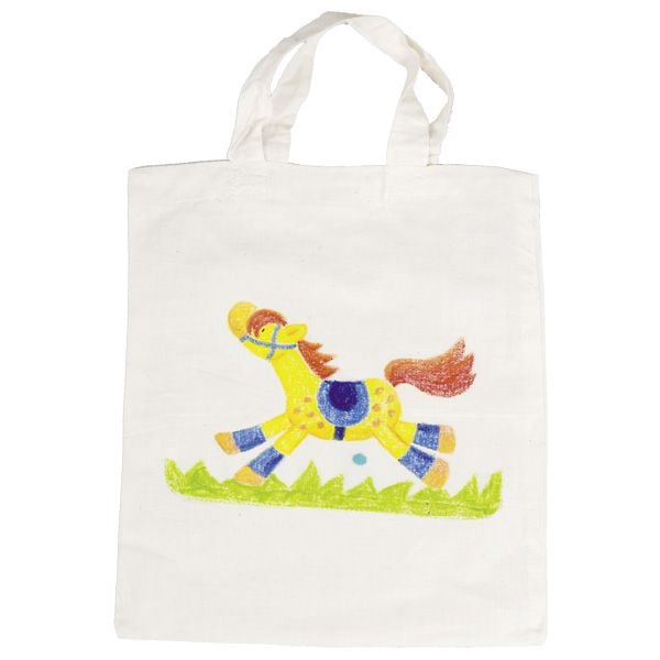 Produktbild: Goki PA057 - Baumwollbeutel unbemalt, 21x23cm, kreativ bemalen, 1 St&uuml;ck