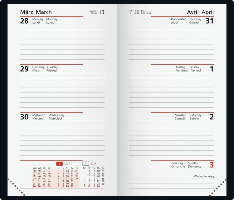Produktbild: rido/id&eacute; 7016915047 Taschenkalender Mod. Taschenplaner int. 2027 "Smile" A6, Kunstleder