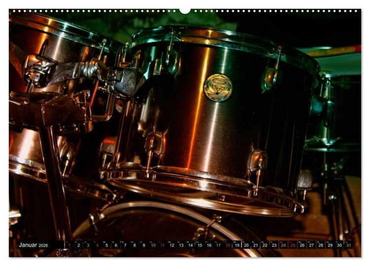 Produktbild: Schlagzeug - einfach cool (hochwertiger Premium Wandkalender 2026 DIN A2 quer), Kunstdruck in Hochglanz