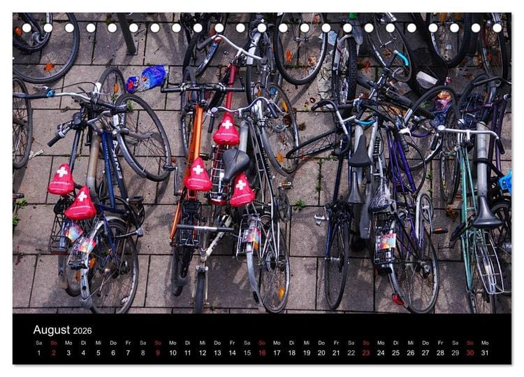 Produktbild: Mit dem Fahrrad durch 2026 (Tischkalender 2026 DIN A5 quer), CALVENDO Monatskalender