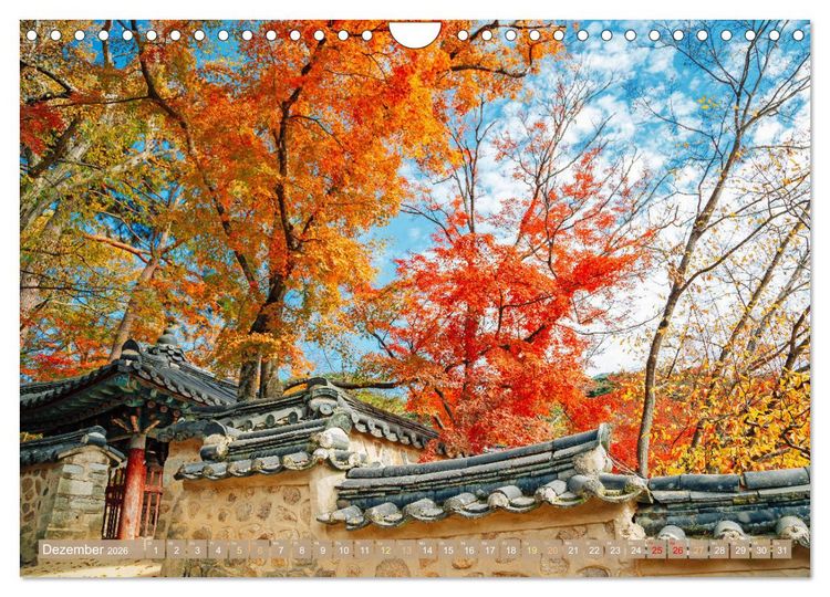 Produktbild: S&uuml;dkorea: Zwischen gelbem und japanischem Meer (Wandkalender 2026 DIN A4 quer), CALVENDO Monatskalender