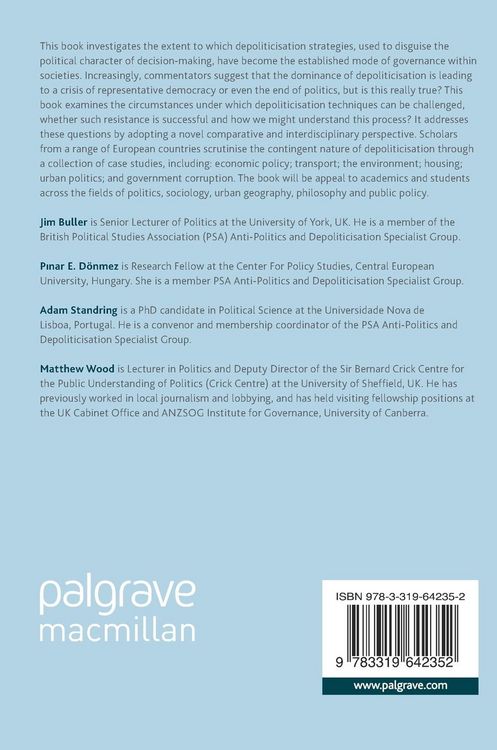 Produktbild: Comparing Strategies of (De)Politicisation in Europe