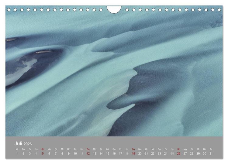 Produktbild: Naturkunst - Luftbilder (Wandkalender 2026 DIN A4 quer), CALVENDO Monatskalender