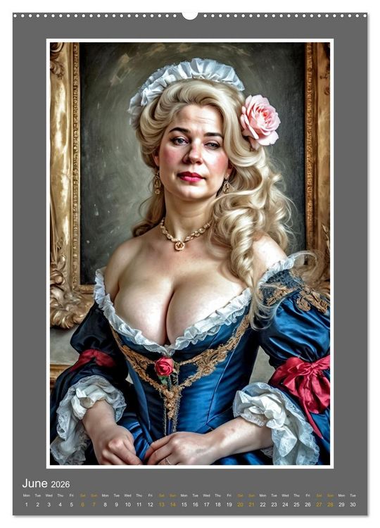 Produktbild: Ladies, Lace and Flowers (Wall Calendar 2026 DIN A2 portrait), CALVENDO 12 Month Wall Calendar