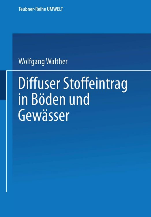 Produktbild: Diffuser Stoffeintrag in B&ouml;den und Gew&auml;sser