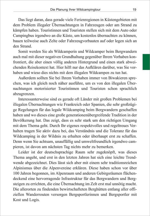 Produktbild: Wildcamping beim Bergwandern