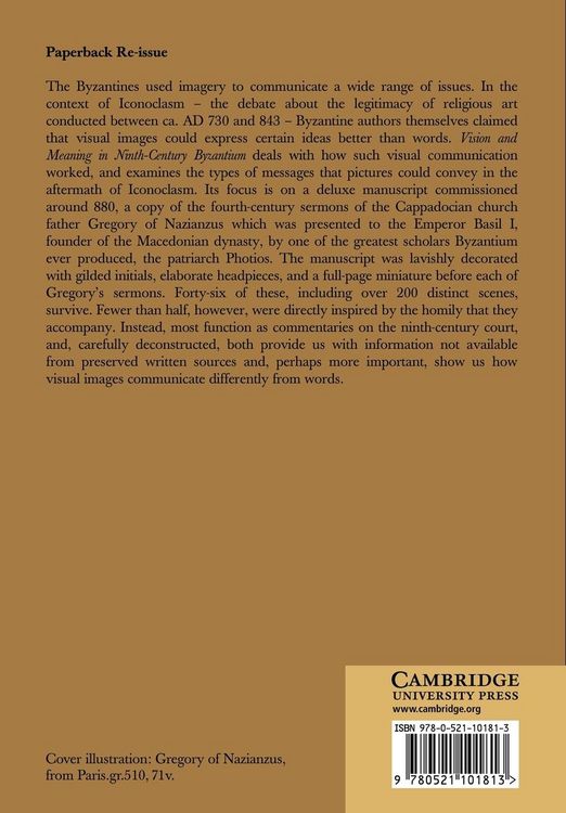 Produktbild: Vision and Meaning in Ninth-Century Byzantium