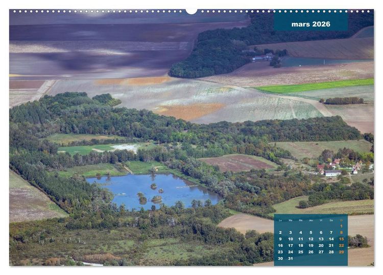Produktbild: Le Berry secret, le Cher vu du ciel (Calendrier mural 2026 DIN A2 vertical), CALVENDO calendrier mensuel