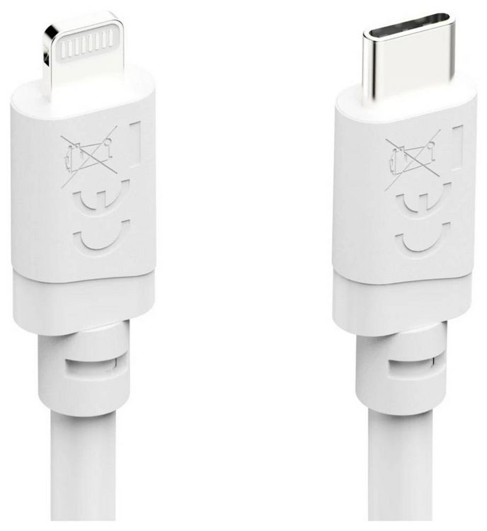 Produktbild: Hama USB-Ladekabel USB 2.0 USB-C&reg; Stecker, Apple Lightning Stecker 1m Wei&szlig; 00201815