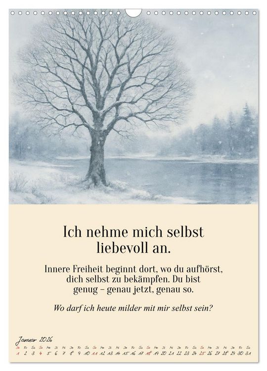Produktbild: 12 Schl&uuml;ssel zur inneren Freiheit - Ein Jahr f&uuml;r dein inneres Zuhause &ndash; liebevoll, mutig, echt. (Wandkalender 2026 DIN A3 hoch), CALVENDO Monatskalender