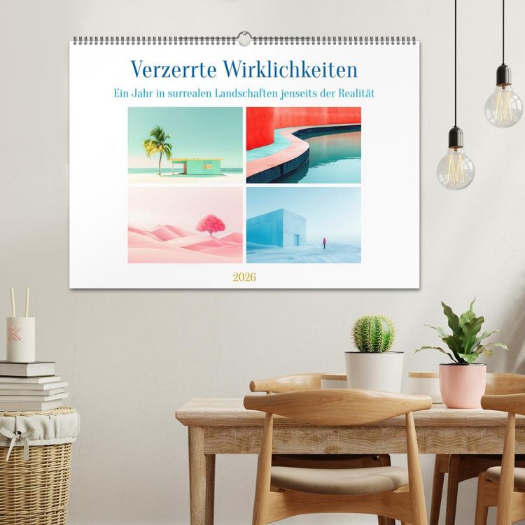 Produktbild: Verzerrte Wirklichkeiten (Wandkalender 2026 DIN A2 quer), CALVENDO Monatskalender