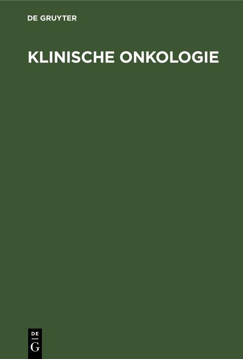 Produktbild: Klinische Onkologie