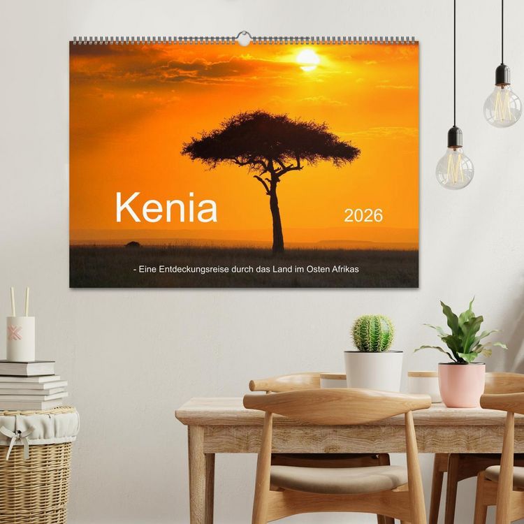 Produktbild: Kenia - Eine Entdeckungsreise durch das Land im Osten Afrikas (Wandkalender 2026 DIN A2 quer), CALVENDO Monatskalender