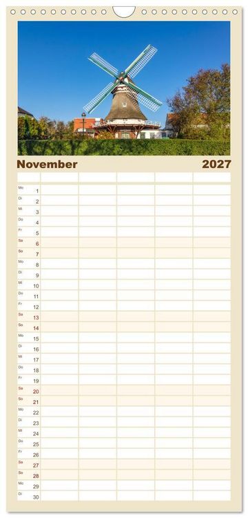 Produktbild: Familienplaner 2027 - NORDERNEY - Meine Liebe zur Nordseeinsel mit 5 Spalten (Wandkalender, 21 x 45 cm) CALVENDO