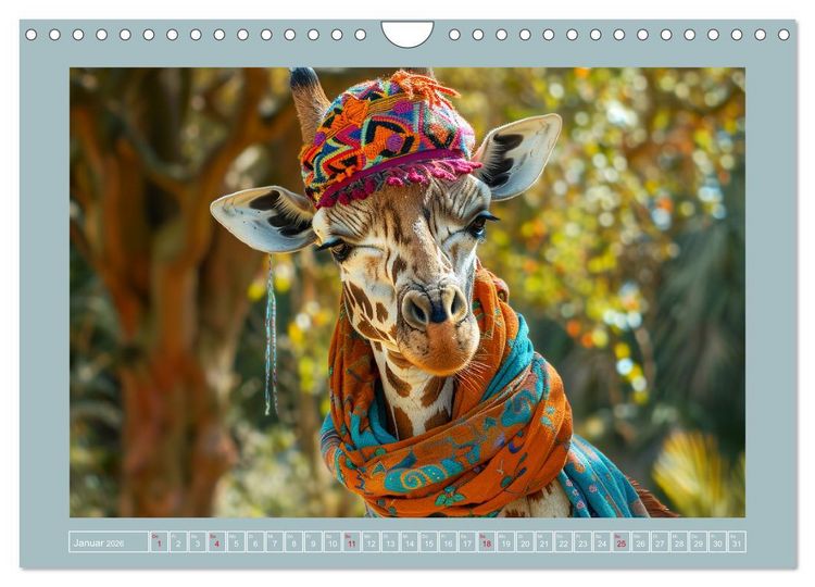 Produktbild: Giraffen-Trend. Hals und Stil (Wandkalender 2026 DIN A4 quer), CALVENDO Monatskalender