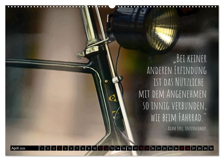 Produktbild: Velo Kunst (Wandkalender 2026 DIN A2 quer), CALVENDO Monatskalender