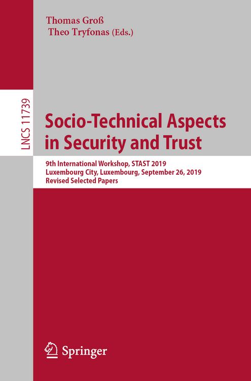 Produktbild: Socio-Technical Aspects in Security and Trust
