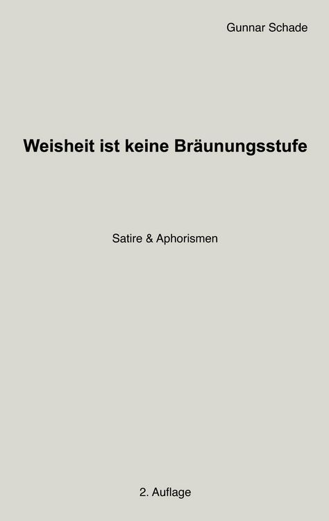 Produktbild: Weisheit ist keine Br&auml;unungsstufe